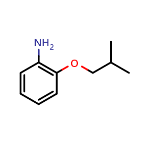 Chemical structure of 2-Isobutoxyaniline , CAS 104065-95-4, AChemBlock Y229873