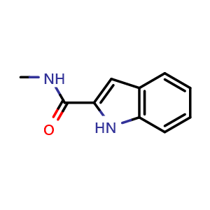 Chemical structure of N-methyl-1H-indole-2-carboxamide , CAS 69808-71-5, AChemBlock Y229876