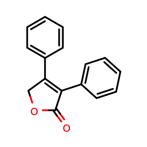 Chemical structure of 3,4-Diphenyl-5H-furan-2-one , CAS 5635-16-5, AChemBlock Y229877