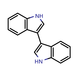 Chemical structure of 3,3'-Bi[1H-indole] , CAS 13637-37-1, AChemBlock Y229886