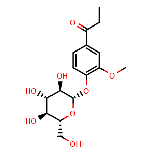 Chemical structure of Baihuaqianhuoside , CAS 155969-61-2, AChemBlock Y229899