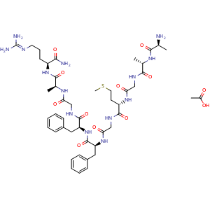 Chemical structure of Urechistachykinin II acetate , AChemBlock Y229913