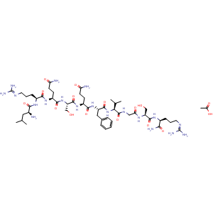 Chemical structure of Urechistachykinin I acetate , AChemBlock Y229914