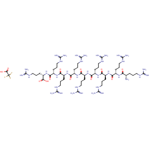 Chemical structure of (Arg)9 TFA , CAS 2283335-13-5, AChemBlock Y229925