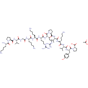 Chemical structure of ACTH 11-24 acetate , AChemBlock Y229953