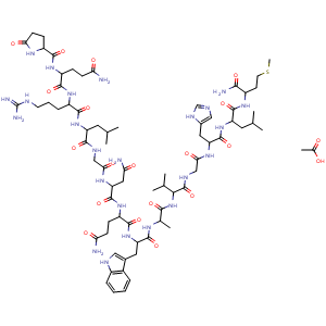 Chemical structure of Bombesin acetate , CAS 1222319-87-0, AChemBlock Y229964