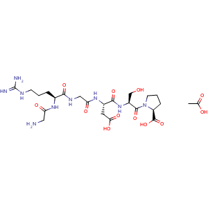 Chemical structure of GRGDSP acetate , AChemBlock Y229967