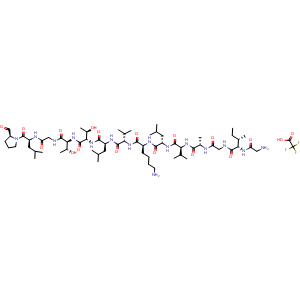 Chemical structure of Melittin TFA , AChemBlock Y229972