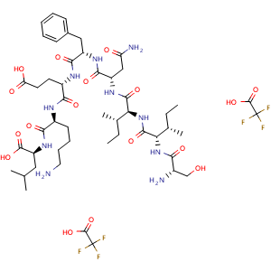 Chemical structure of OVA Peptide 257-264 2TFA , AChemBlock Y229983