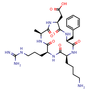 Chemical structure of Cyclo(RADfK) , CAS 756500-23-9, AChemBlock Y229985
