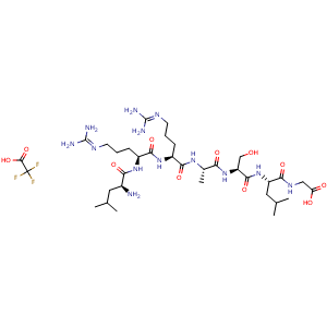 Chemical structure of Kemptide TFA , CAS 160414-77-7, AChemBlock Y229989