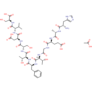 Chemical structure of HAEGTFTSDVS acetate , AChemBlock Y229998