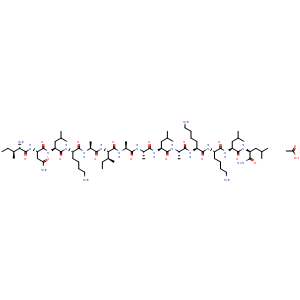 Chemical structure of Mastoparan acetate , CAS 79396-78-4, AChemBlock Y230000