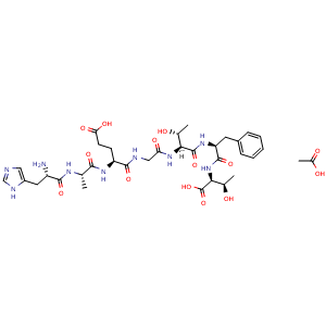 Chemical structure of HAEGTFT acetate , AChemBlock Y230008