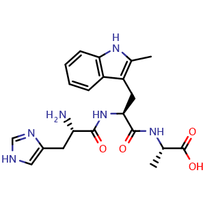 Chemical structure of His-[D-2-ME-Trp]-Ala , AChemBlock Y230011