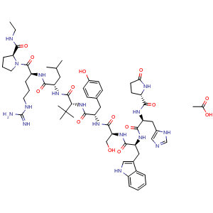 Chemical structure of Lecirelin acetate , AChemBlock Y230015