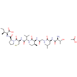 Chemical structure of HPV16 E7 (86-93) acetate , AChemBlock Y230042