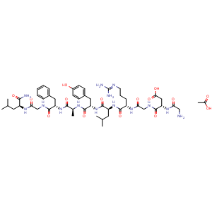 Chemical structure of Allatostatin II acetate , AChemBlock Y230046