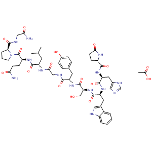 Chemical structure of [Gln8]-C517 (LH-RH), chicken acetate , AChemBlock Y230055