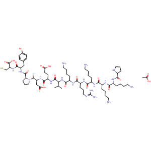 Chemical structure of SV40 T-Ag-derived NLS peptide acetate , AChemBlock Y230056