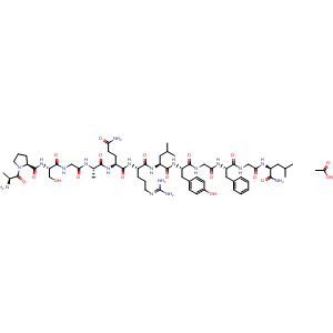Chemical structure of Type A Allatostatin I acetate , AChemBlock Y230057