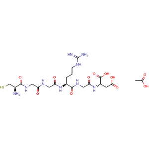 Chemical structure of CGGRGD acetate , AChemBlock Y230064