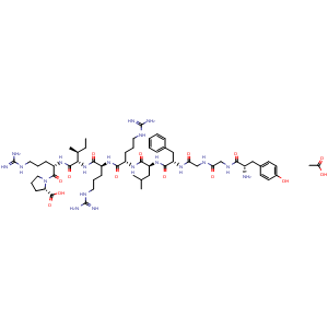 Chemical structure of Dynorphin A 1-10 acetate , AChemBlock Y230095