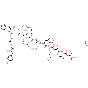 Chemical structure of Dynorphin B (1-13) acetate , AChemBlock Y230100