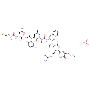 Chemical structure of Small Cardioactive Peptide B SCPB acetate , AChemBlock Y230105