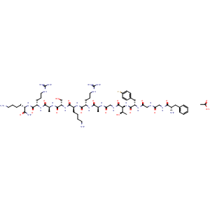 Chemical structure of [(pF)Phe4]Nociceptin(1-13)NH2 acetate , AChemBlock Y230120