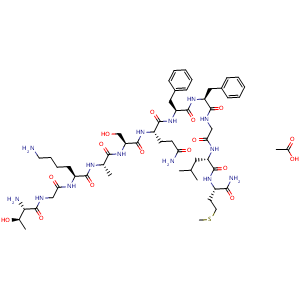 Chemical structure of Hemokinin 1 (human) acetate , AChemBlock Y230129
