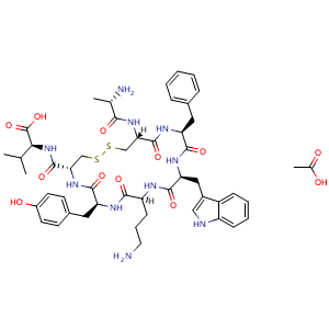 Chemical structure of [Orn5]-URP acetate , AChemBlock Y230146