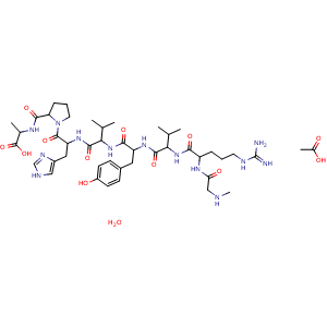 Chemical structure of Saralasin acetate , CAS 39698-78-7, AChemBlock Y230147