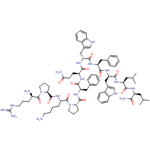 Chemical structure of [D-Arg1,D-Phe5,D-Trp7,9,Leu11]-Substance P acetate , AChemBlock Y230148