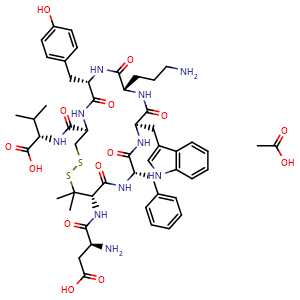 Chemical structure of Urantide acetate , AChemBlock Y230171
