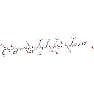 Chemical structure of TAT-GluA2 3Y acetate , AChemBlock Y230173