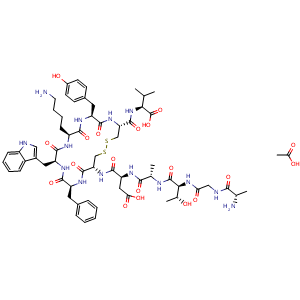 Chemical structure of Urotensin II, mouse acetate , AChemBlock Y230177