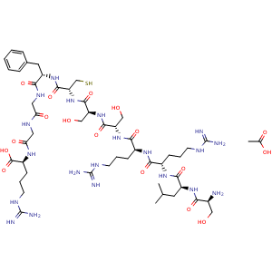 Chemical structure of ANP (1-11), rat acetate , AChemBlock Y230183
