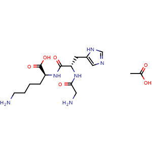 Chemical structure of Tripeptide-1 Acetate , AChemBlock Y230192