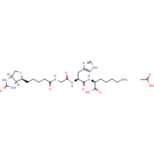 Chemical structure of Biotinoyl tripeptide-1 Acetate , AChemBlock Y230205