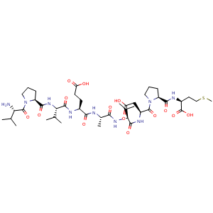 Chemical structure of V-9-M Cholecystokinin nonapeptide , CAS 99291-20-0, AChemBlock Y230207