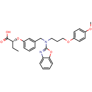 Chemical structure of Pemafibrate , CAS 848259-27-8, AChemBlock Y230255