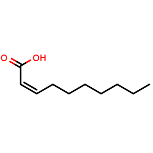 Chemical structure of (Z)-2-decenoic acid , CAS 15790-91-7, AChemBlock Y230278