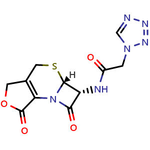 Chemical structure of N-((5aR,6R)-1,7-dioxo-1,3,4,5a,6,7-hexahydroazeto[2,1-b]furo[3,4-d][1,3]thiazin-6-yl)-2-(1H-tetrazol-1-yl)acetamide , CAS 1172998-53-6, AChemBlock Y230294
