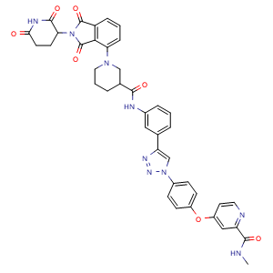 4-(4-(4-(3-(1-(2-(2,6-dioxopiperidin-3-yl)-1,3-dioxoisoindolin-4-yl)piperidine-3-carboxamido)phenyl)-1H-1,2,3-triazol-1-yl)phenoxy)-N-methylpicolinamide