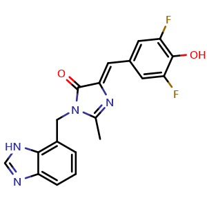(Z)-3-((1H-benzo[d]imidazol-7-yl)methyl)-5-(3,5-difluoro-4-hydroxybenzylidene)-2-methyl-3,5-dihydro-4H-imidazol-4-one