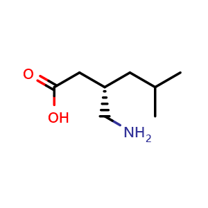 Chemical structure of Pregabalin , CAS 148553-50-8, AChemBlock Y230312