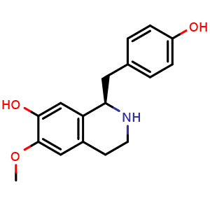 Chemical structure of (+)-Coclaurine , CAS 2196-60-3, AChemBlock Y230373