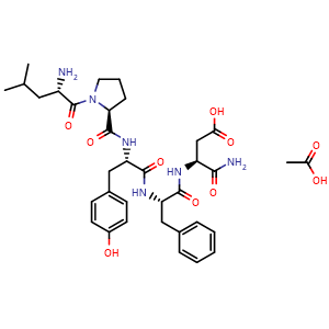 Chemical structure of LPYFD-NH2 acetate , CAS 2803415-97-4, AChemBlock Y230431