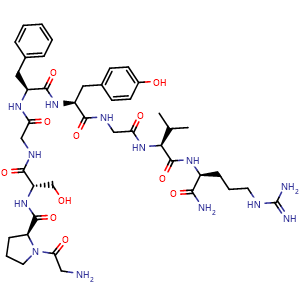 Chemical structure of Locustatachykinin I acetate , CAS 126985-97-5, AChemBlock Y230436